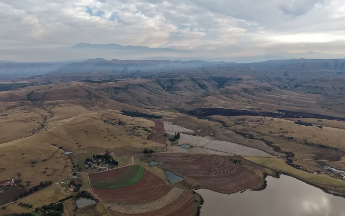 Paysage côtier d'Afrique australe associé à carte KwaZulu-Natal