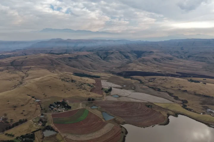 Paysage côtier d'Afrique australe associé à carte KwaZulu-Natal