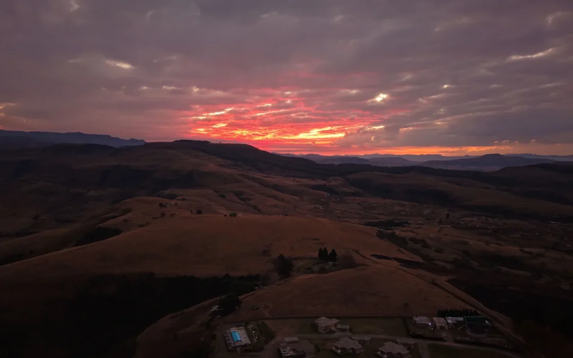 Paysage africain associé à Drakensberg Afrique du Sud