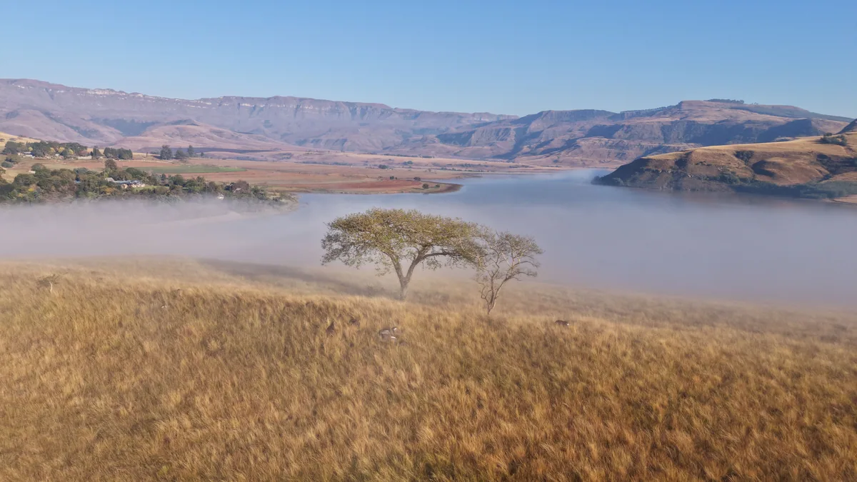 Paysage africain associé à Drakensberg Afrique du Sud
