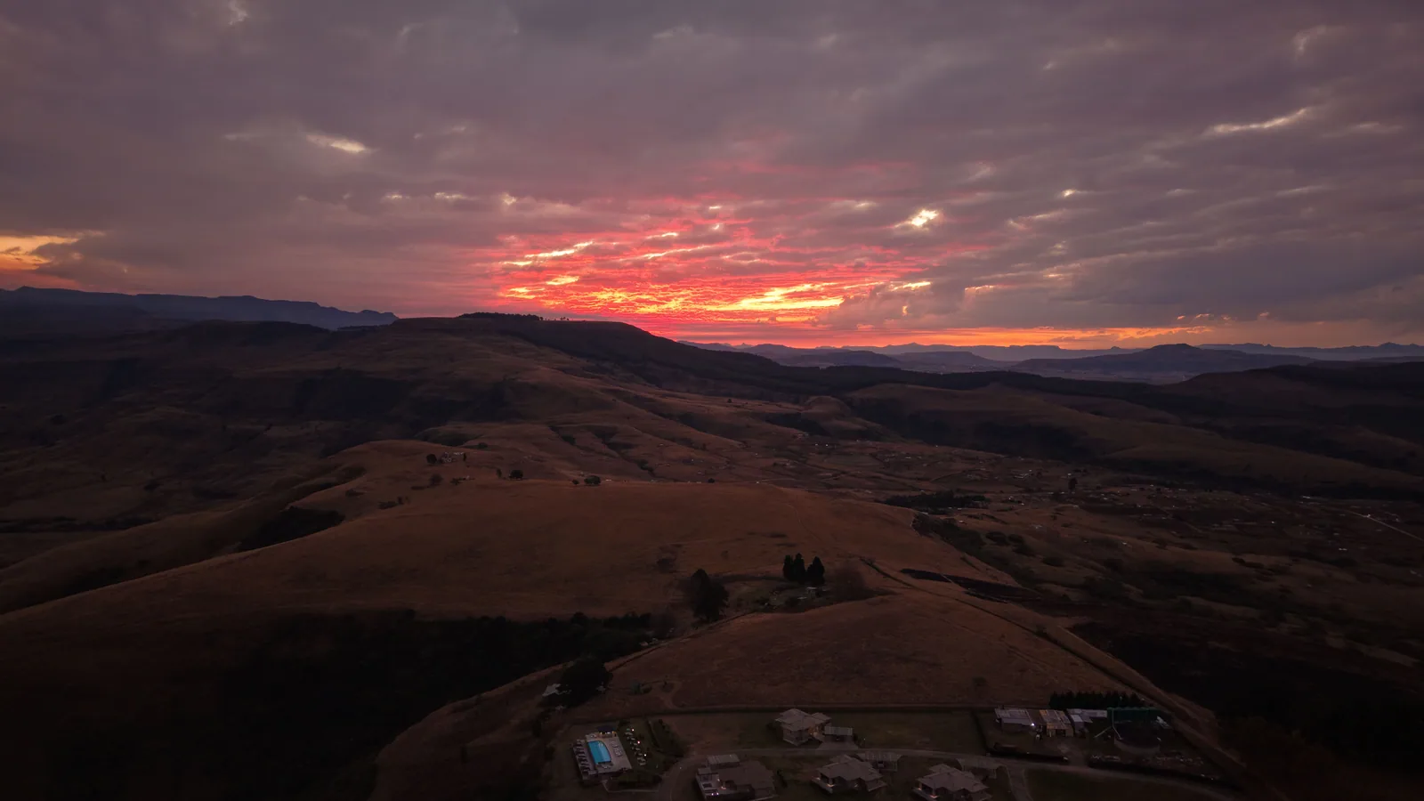 Paysage africain associé à Drakensberg Afrique du Sud