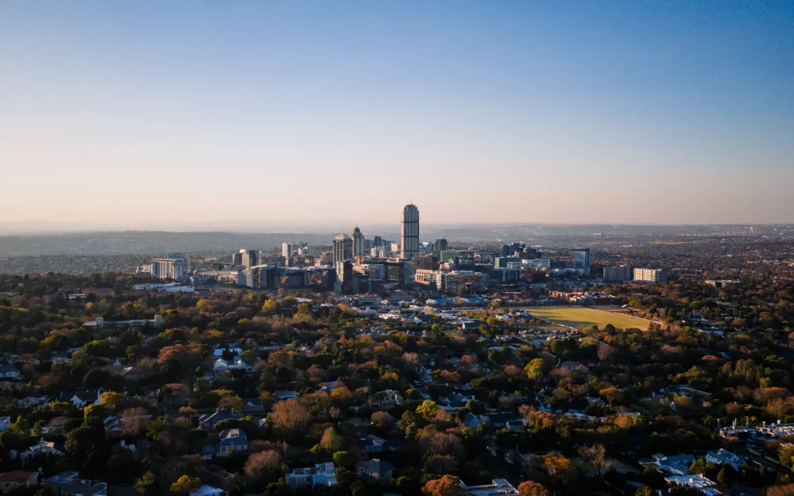 Paysage africain associé à visiter Johannesburg