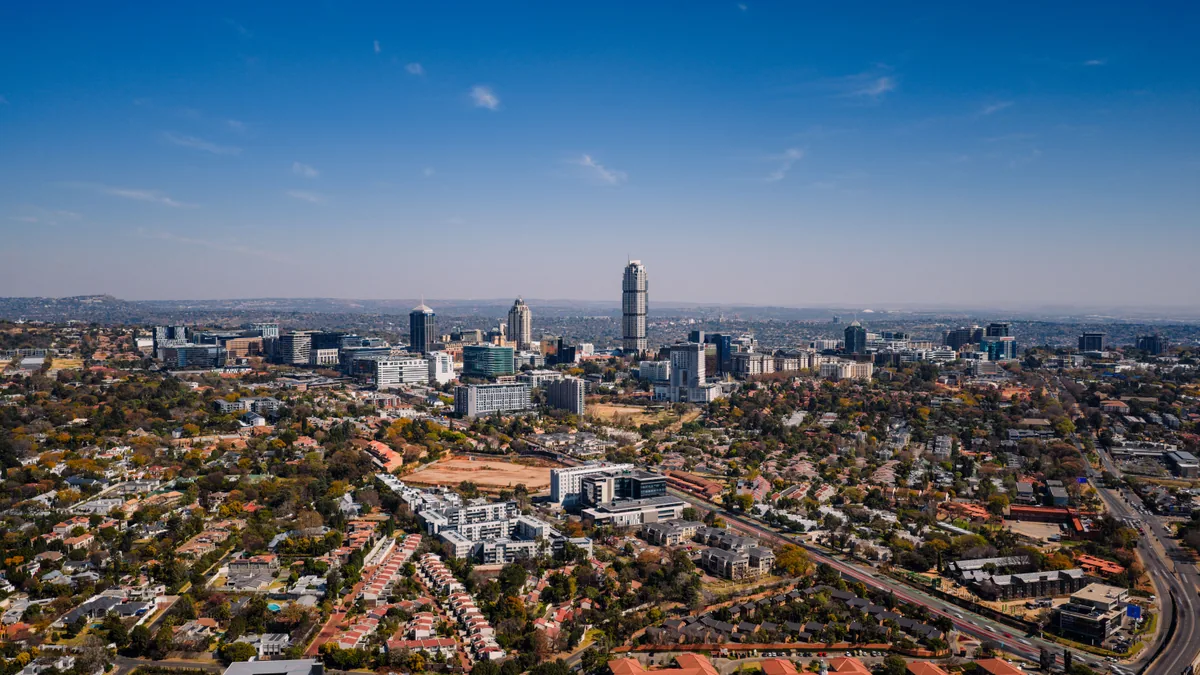 Paysage africain associé à visiter Johannesburg