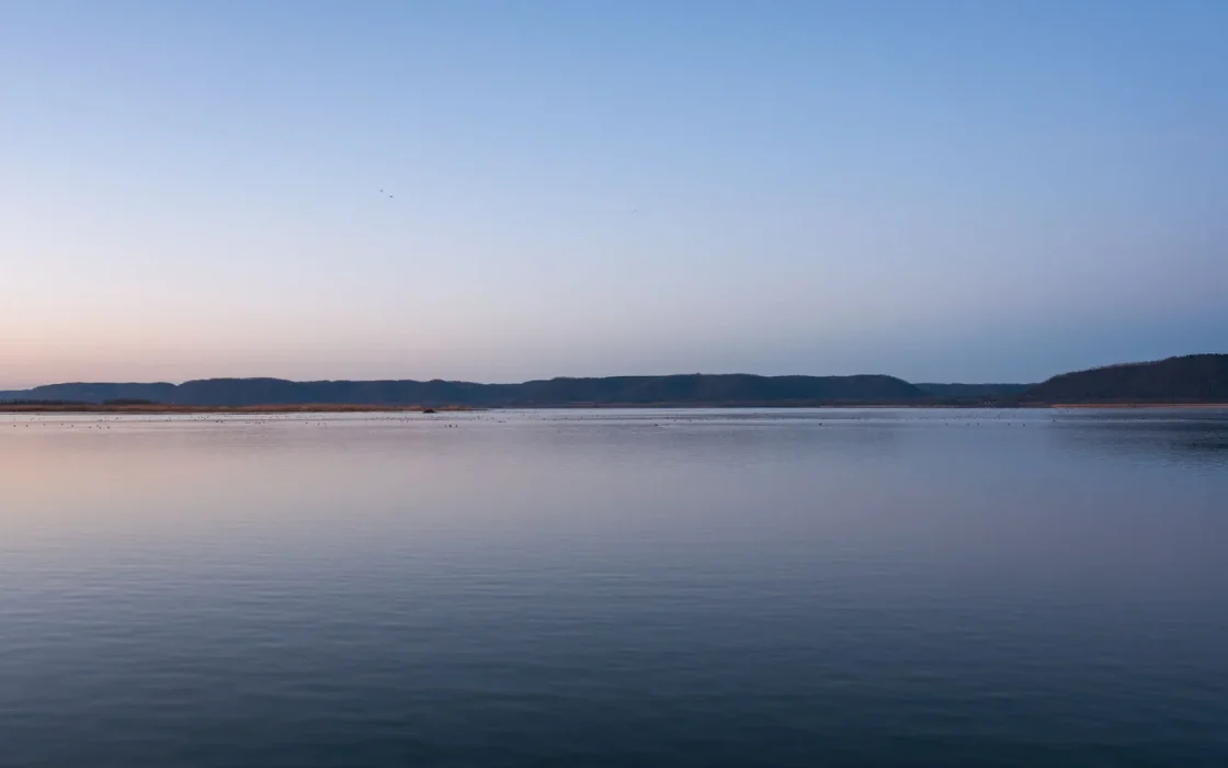 Paysage africain associé à lac Kariba