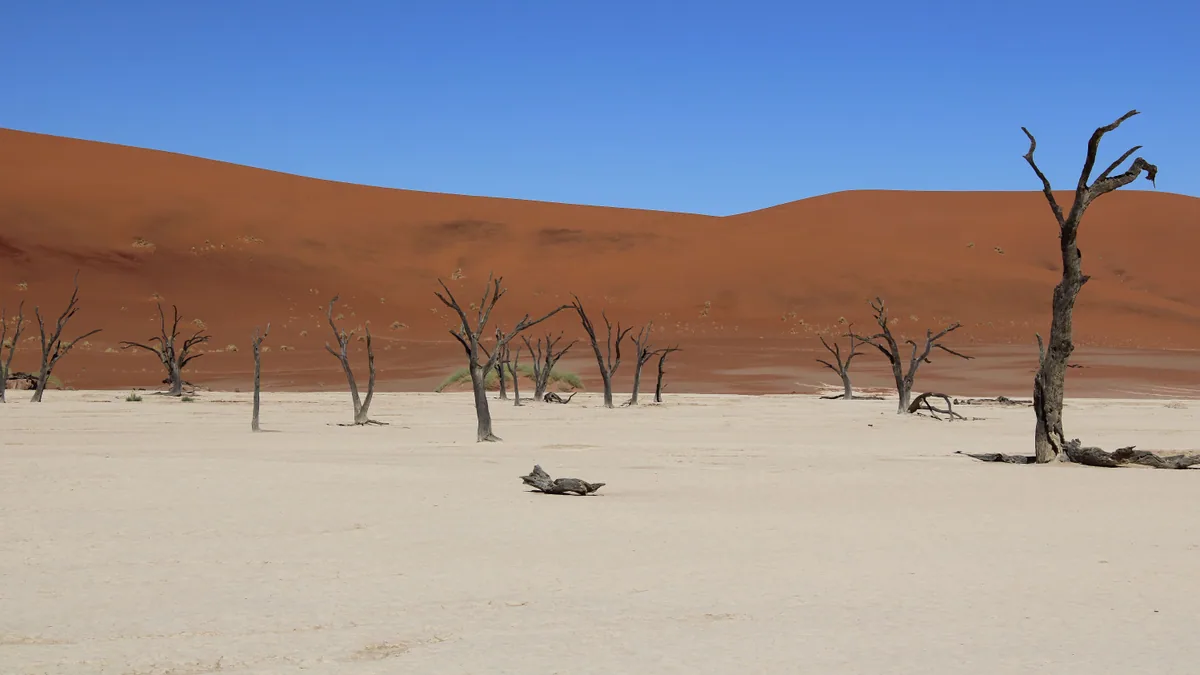 Paysage désertique de Namibie associé à voyage Namibie