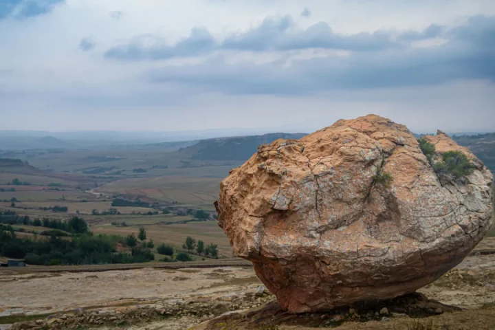 Paysage africain associé à montagnes Maloti Lesotho