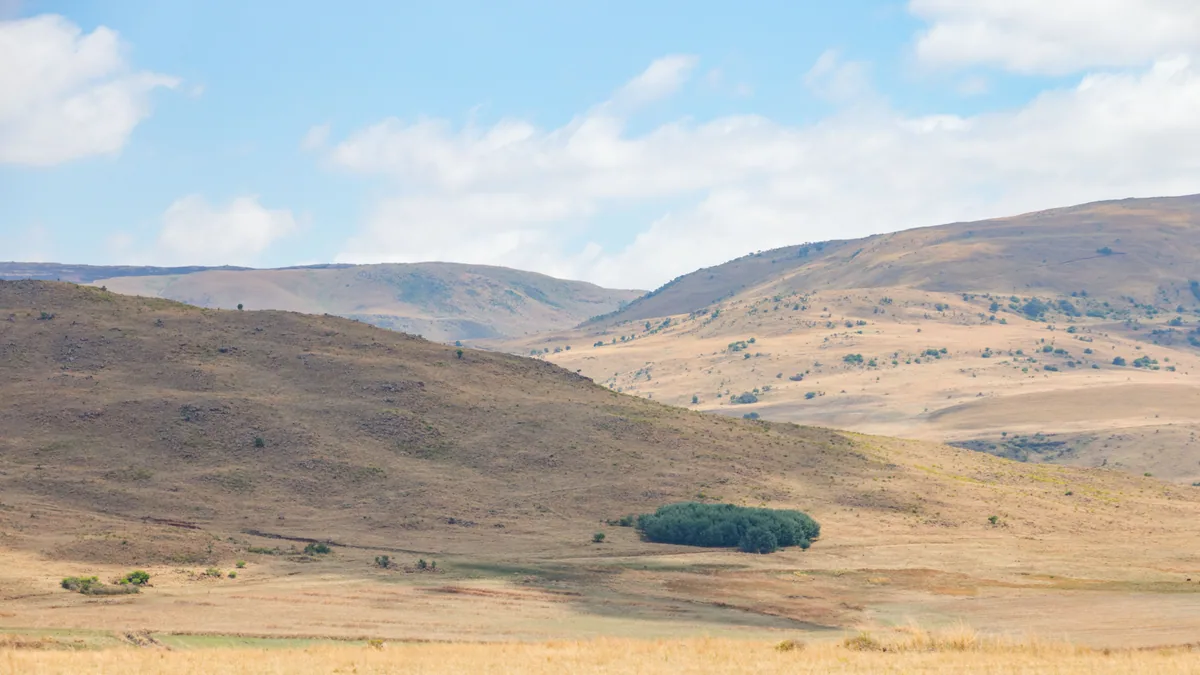 Paysage africain associé à montagnes Maloti Lesotho