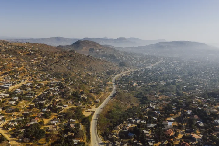 Paysage africain associé à Sibebe Rock Eswatini
