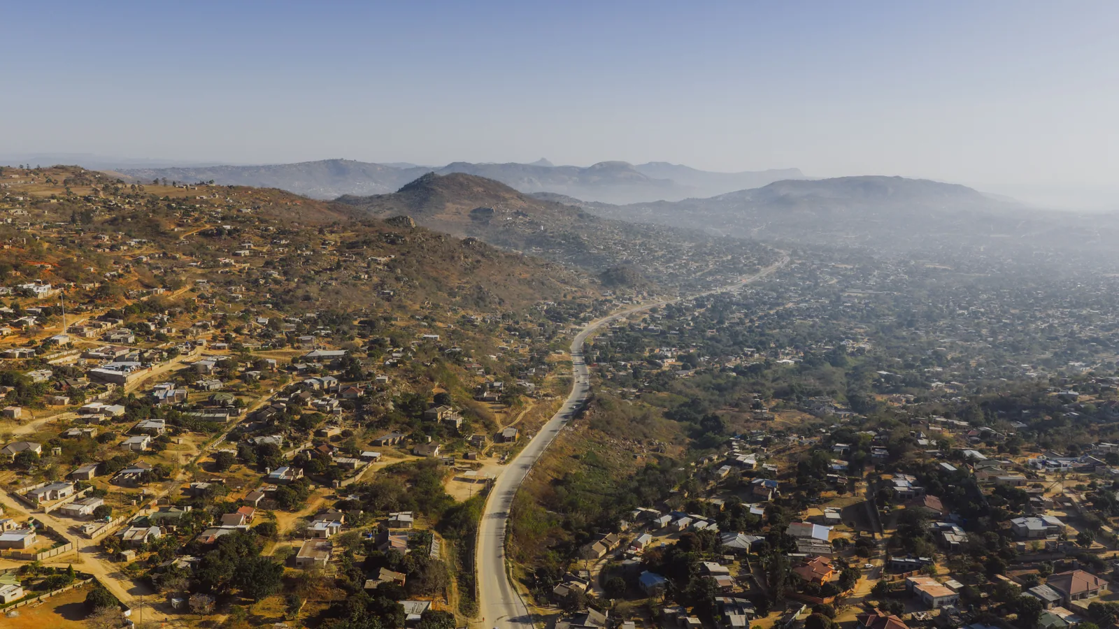 Paysage africain associé à Sibebe Rock Eswatini
