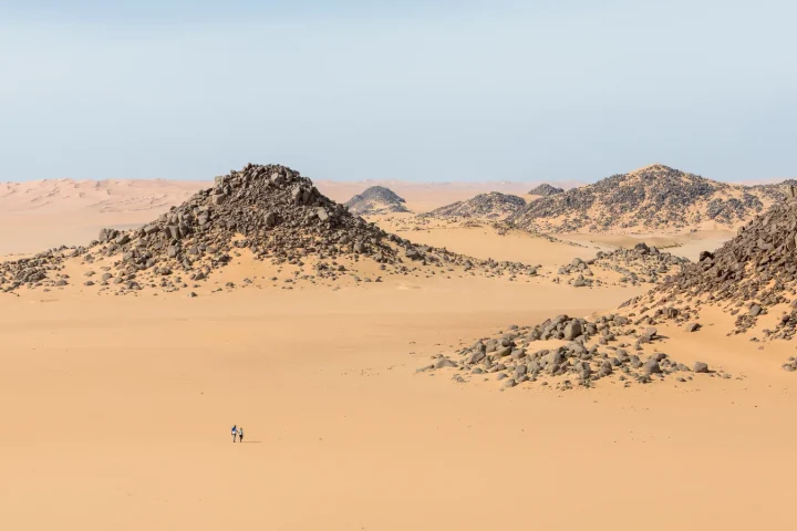 Paysage africain associé à tribu africaine